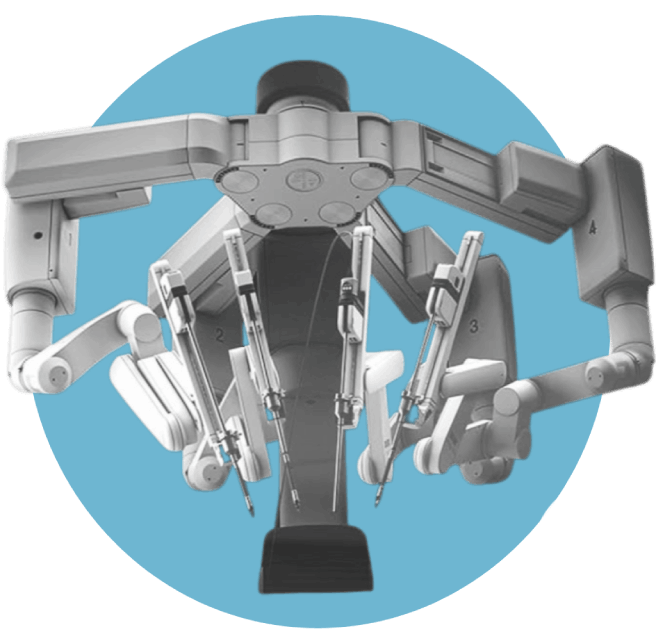 Fran Caramés con el Robot Da Vinci - Urólogo en Lugo